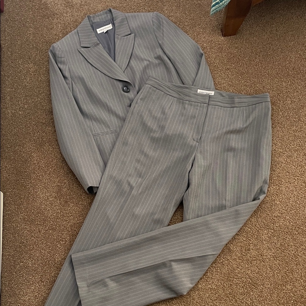 Evan Picone Gray Pinstripe Women's Suit